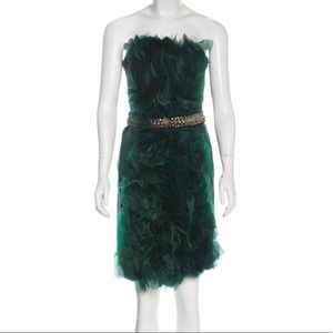 Monique Lhuillier silk Strapless dress size XS